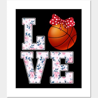 Summer Floral Love Basketball Posters and Art